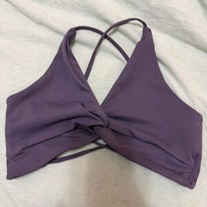 Strappy Back Twist Front Sports Bra